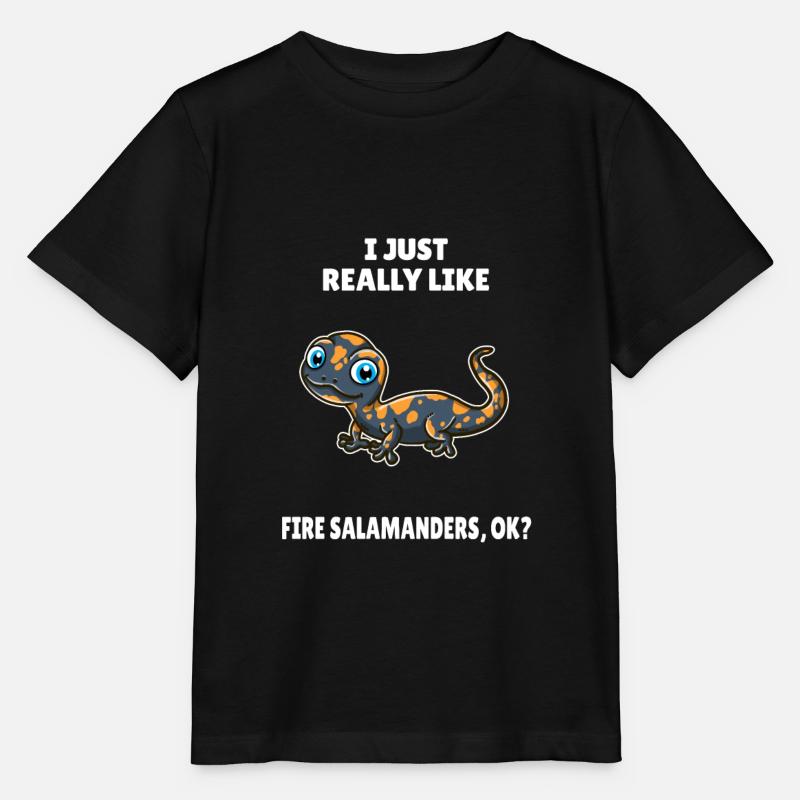 Salamander I Just Really Like Fire Salamanders OK - Stanley/Stella Kinder T-Shirt MINI CREATOR  - Schwarz
