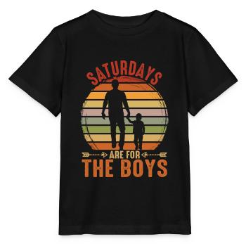 Les samedis sont pour les garçons Vintage Retro - T-shirt bio MINI CREATOR Stanley/Stella Enfant - noir - Devant - Mikhail (115cm)