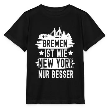 Bremen - Stanley/Stella Kinder T-Shirt MINI CREATOR  - Schwarz - Vorne - Mikhail (115cm)