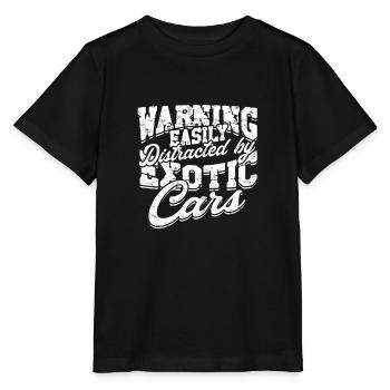 Avertissement facilement distrait par des voitures exotiques - Sports - T-shirt bio MINI CREATOR Stanley/Stella Enfant - noir - Devant - Mikhail (115cm)