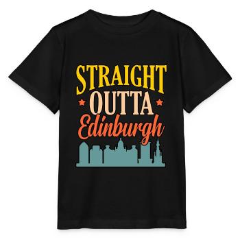 Skyline geschenk Von Edinburgh - Stanley/Stella Kinder T-Shirt MINI CREATOR  - Schwarz - Vorne - Mikhail (115cm)