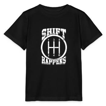 Shift Happens Funny Car Lovers - Voitures classiques - T-shirt bio MINI CREATOR Stanley/Stella Enfant - noir - Devant - Mikhail (115cm)