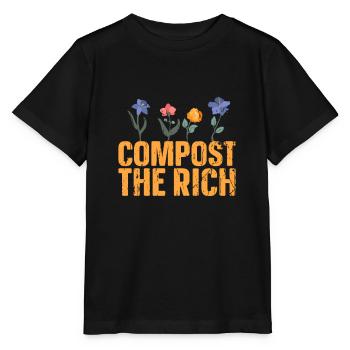 Kompostieren Sie den reichen sozialistischen Widerstandsprotest - - Stanley/Stella Kinder T-Shirt MINI CREATOR  - Schwarz - Vorne - Mikhail (115cm)