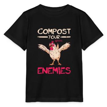 Kompostiere deine Feinde - Zero Waste Güllekompost - Stanley/Stella Kinder T-Shirt MINI CREATOR  - Schwarz - Vorne - Mikhail (115cm)
