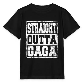 Gaga Ball saying funny - Stanley/Stella MINI CREATOR Kids’ T-Shirt - black - Front - Mikhail (115cm)