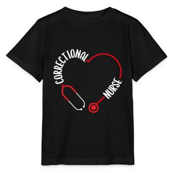 Infirmière correctionnelle Stéthoscope Infirmières Infirmières Infirmières - T-shirt bio MINI CREATOR Stanley/Stella Enfant - noir - Devant - Mikhail (115cm)