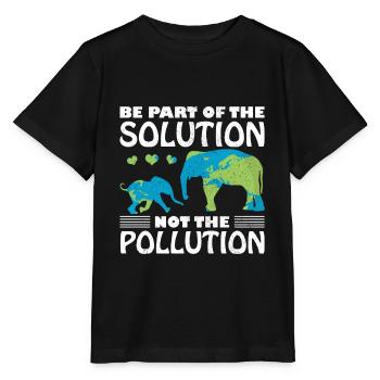 Jour de la Terre Éléphant Disant Environnement Climat Idée Cadeau - T-shirt bio MINI CREATOR Stanley/Stella Enfant - noir - Devant - Mikhail (115cm)
