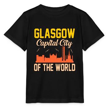 Cadeau de la capitale Glasgow - T-shirt bio MINI CREATOR Stanley/Stella Enfant - noir - Devant - Mikhail (115cm)