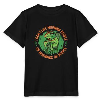 Frosch Frösche Amphibie - Stanley/Stella Kinder T-Shirt MINI CREATOR  - Schwarz - Vorne - Mikhail (115cm)