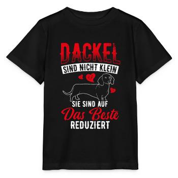 Dackel sind auf das Beste Reduziert Dackel Geschen - Stanley/Stella Kinder T-Shirt MINI CREATOR  - Schwarz - Vorne - Mikhail (115cm)