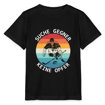 Suche Gegner Keine Opfer Eishockey Hockeyspieler - Stanley/Stella Kinder T-Shirt MINI CREATOR  - Schwarz - Vorne - Mikhail (115cm)