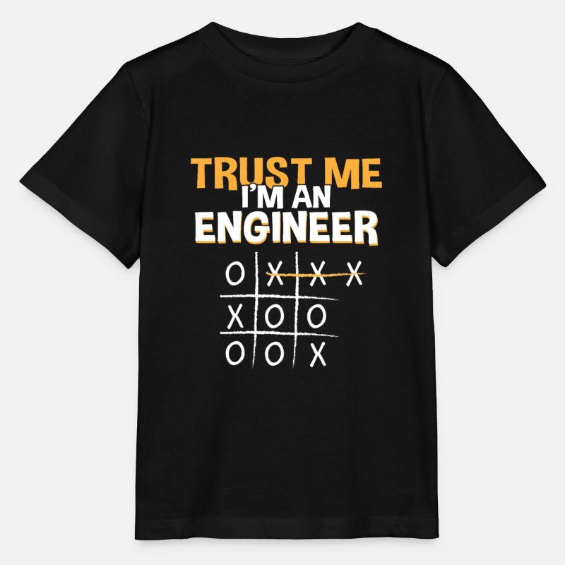 Trust Me Engineer Funny Tic Tac Toe Engineering - Stanley/Stella Kinder T-Shirt MINI CREATOR  - Schwarz