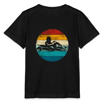 Go Kart Fahrer - Kartfahrer Wettrennen - Stanley/Stella Kinder T-Shirt MINI CREATOR  - Schwarz - Vorne - Mikhail (115cm)