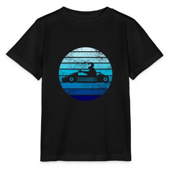 Go Kart Fahrer - Kartfahrer Wettrennen - Stanley/Stella Kinder T-Shirt MINI CREATOR  - Schwarz - Vorne - Mikhail (115cm)