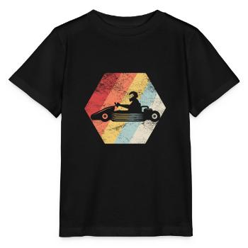 Go Kart Fahrer - Kartfahrer Wettrennen - Stanley/Stella Kinder T-Shirt MINI CREATOR  - Schwarz - Vorne - Mikhail (115cm)