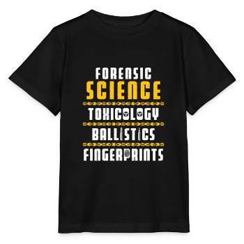 Forensic Science For A Crime Scene Investigator - Stanley/Stella MINI CREATOR Kids’ T-Shirt - black - Front - Mikhail (115cm)