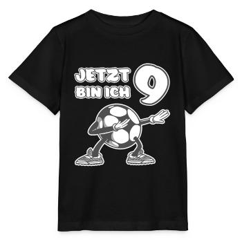 9 Jahre Fussball Dabbing Kindergeburtstag Geschenk - Stanley/Stella Kinder T-Shirt MINI CREATOR  - Schwarz - Vorne - Mikhail (115cm)