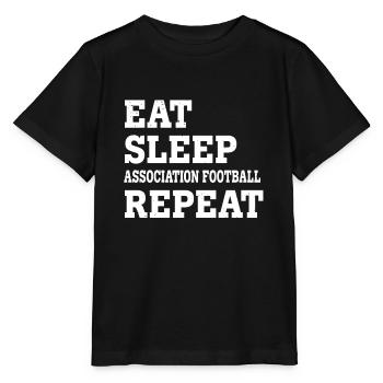 EAT SLEEP ASSOCIATION FOOTBALL RÉPÉTER DES SARCAS DRÔLES - T-shirt bio MINI CREATOR Stanley/Stella Enfant - noir - Devant - Mikhail (115cm)