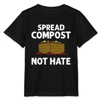 Kompostierung Kompost Wurm Abfall - Stanley/Stella Kinder T-Shirt MINI CREATOR  - Schwarz - Vorne - Mikhail (115cm)