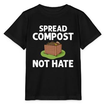 Kompostierung Kompost Wurm Abfall - Stanley/Stella Kinder T-Shirt MINI CREATOR  - Schwarz - Vorne - Mikhail (115cm)