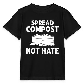 Kompostierung Kompost Wurm Abfall - Stanley/Stella Kinder T-Shirt MINI CREATOR  - Schwarz - Vorne - Mikhail (115cm)