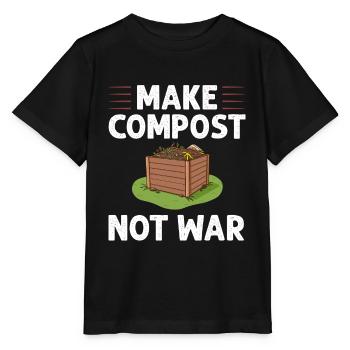 Kompostierung Kompost Wurm Abfall - Stanley/Stella Kinder T-Shirt MINI CREATOR  - Schwarz - Vorne - Mikhail (115cm)