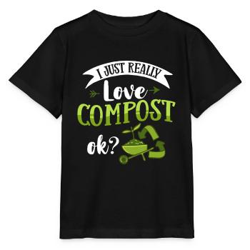 Kompostierung Kompost Wurm Abfall - Stanley/Stella Kinder T-Shirt MINI CREATOR  - Schwarz - Vorne - Mikhail (115cm)