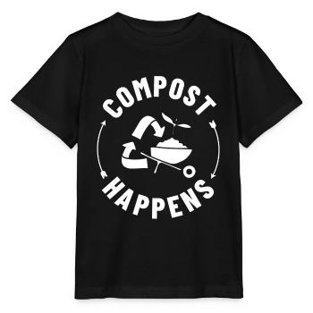 Kompostierung Kompost Wurm Abfall - Stanley/Stella Kinder T-Shirt MINI CREATOR  - Schwarz - Vorne - Mikhail (115cm)