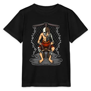 Combattant d’arts martiaux Combattant assis Demi-squelette - T-shirt bio MINI CREATOR Stanley/Stella Enfant - noir - Devant - Mikhail (115cm)