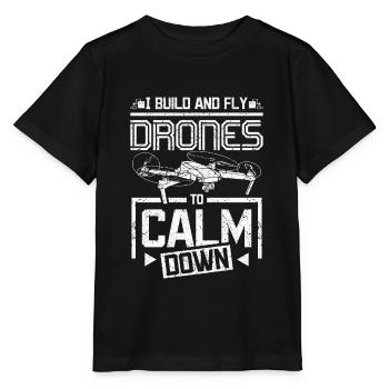 Construire et piloter des drones - T-shirt bio MINI CREATOR Stanley/Stella Enfant - noir - Devant - Mikhail (115cm)