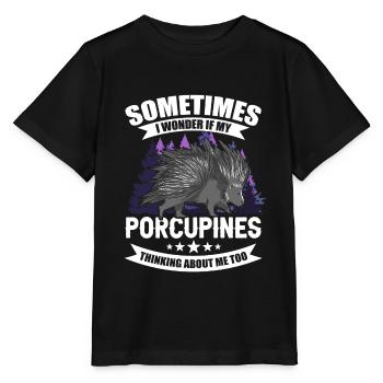 Porcupines - Stanley/Stella MINI CREATOR Kids’ T-Shirt - black - Front - Mikhail (115cm)