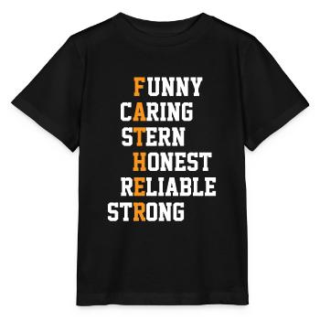 Funny Caring Stern Honest Dad Joke - Stanley/Stella MINI CREATOR Kids’ T-Shirt - black - Front - Mikhail (115cm)