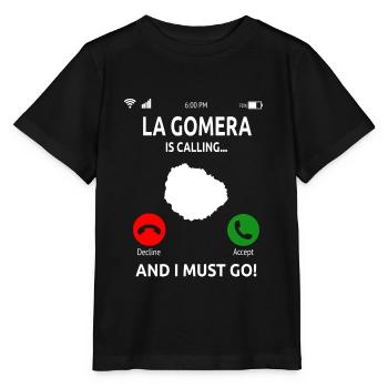 La Gomera Îles Canaries Vacances - T-shirt bio MINI CREATOR Stanley/Stella Enfant - noir - Devant - Mikhail (115cm)