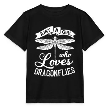Dragonflies Flying Insect Quotes Entomologist - Stanley/Stella MINI CREATOR Kids’ T-Shirt - black - Front - Mikhail (115cm)