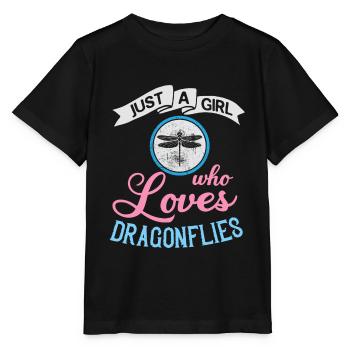 Dragonflies Flying Insect Quotes Entomologist - Stanley/Stella MINI CREATOR Kids’ T-Shirt - black - Front - Mikhail (115cm)