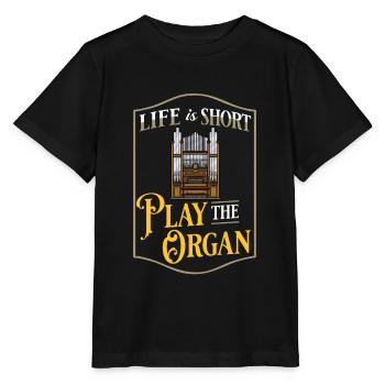 Orgue à tuyaux Orgue Piano Organiste Instrument - T-shirt bio MINI CREATOR Stanley/Stella Enfant - noir - Devant - Mikhail (115cm)