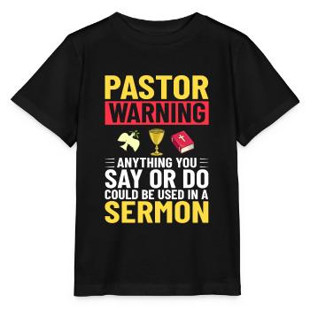 Pasteur Église Ministre Christ Spirituel Jésus - T-shirt bio MINI CREATOR Stanley/Stella Enfant - noir - Devant - Mikhail (115cm)