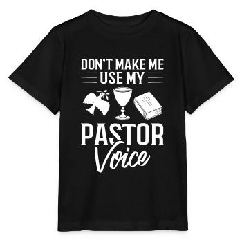 Pasteur Église Ministre Christ Spirituel Jésus - T-shirt bio MINI CREATOR Stanley/Stella Enfant - noir - Devant - Mikhail (115cm)