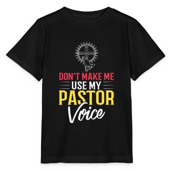 Pasteur Église Ministre Christ Spirituel Jésus - T-shirt bio MINI CREATOR Stanley/Stella Enfant - noir - Devant - Mikhail (115cm)