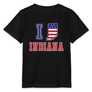 Indiana USA J’adore Albama - T-shirt bio MINI CREATOR Stanley/Stella Enfant - noir - Devant - Mikhail (115cm)
