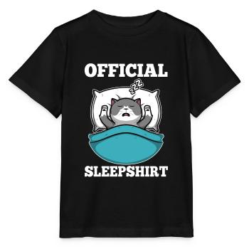 Official sleep shirt cat - Stanley/Stella MINI CREATOR Kids’ T-Shirt - black - Front - Mikhail (115cm)