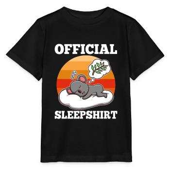Official Sleeping Shirt Koala - Stanley/Stella MINI CREATOR Kids’ T-Shirt - black - Front - Mikhail (115cm)
