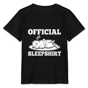 Official sleep shirt cat - Stanley/Stella MINI CREATOR Kids’ T-Shirt - black - Front - Mikhail (115cm)