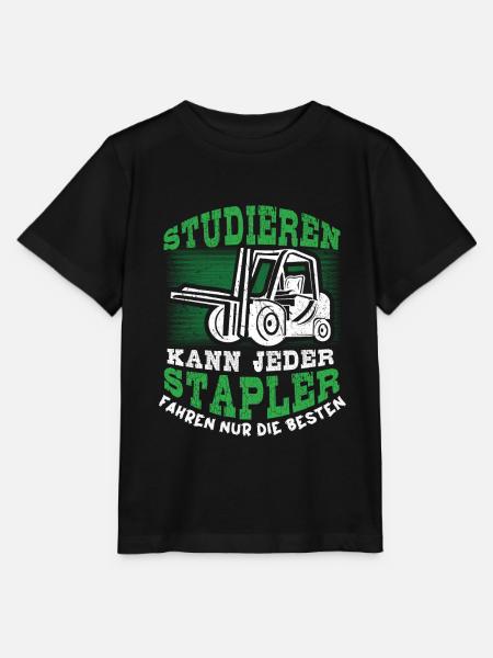 Staplerfahrer - Studieren Kann Jeder Stapler - Stanley/Stella Kinder T-Shirt MINI CREATOR - Schwarz