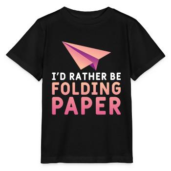 Origami Papier Flieger Papier Kunst Pilot - Stanley/Stella Kinder T-Shirt MINI CREATOR  - Schwarz - Vorne - Mikhail (115cm)