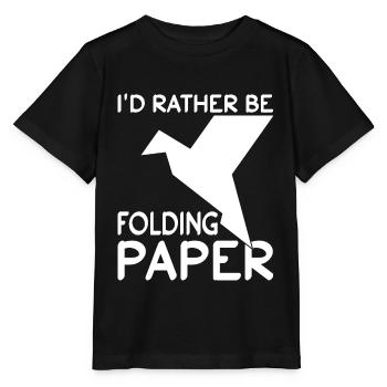 Origami Papier Flieger Papier Kunst Pilot - Stanley/Stella Kinder T-Shirt MINI CREATOR  - Schwarz - Vorne - Mikhail (115cm)