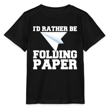 Origami Papier Flieger Papier Kunst Pilot - Stanley/Stella Kinder T-Shirt MINI CREATOR  - Schwarz - Vorne - Mikhail (115cm)