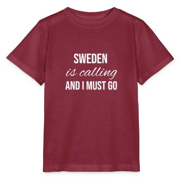 Suède - T-shirt bio MINI CREATOR Stanley/Stella Enfant - bordeaux - Devant - Kain (125cm)