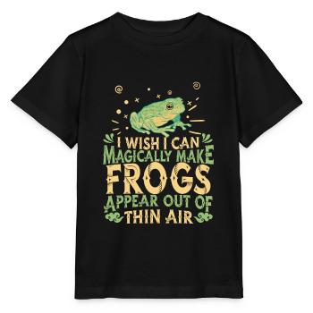 Frosch Frösche Amphibie - Stanley/Stella Kinder T-Shirt MINI CREATOR  - Schwarz - Vorne - Mikhail (115cm)