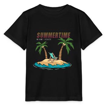 Summertime Miami Beach Vacation - Stanley/Stella MINI CREATOR Kids’ T-Shirt - black - Front - Mikhail (115cm)